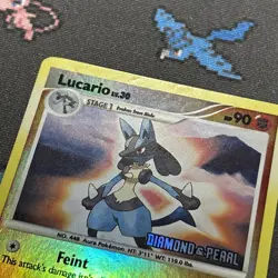 Lucario 6/130 Stamped LP -Vintage Holo Pokemon Card- Burger King Promo (3z) - Image 5
