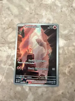 Pokemon Charmander TCG Scarlet Violet-151 Holo Illustration Rare Card 168/165 - Image 1