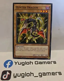 YUGIOH HUNTER DRAGON YS14 1ST EDITION COMMON LIGHT PLAYED - Image 1