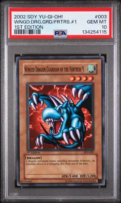 2002 YU-GI-OH! STARTER DECK: YUGI 003 WINGED DRAGON, GUARDIAN OF FORTRESS PSA 10 - Image 1