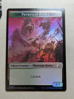 Token - Phyrexian Hydra & Phyrexian Myr - MTG - MOM 0012 & 0001 - FOIL - Image 1