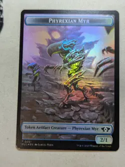 Token - Phyrexian Hydra & Phyrexian Myr - MTG - MOM 0012 & 0001 - FOIL - Image 2