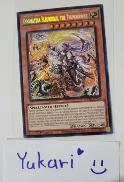 YuGiOh TCG Dogmatika Fleurdelis, the Thunderbolt DOOD-EN026 Secret Rare Mint - Image 1