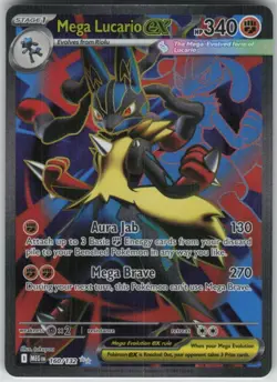 Pokemon TCG Holo Ultra Rare Full Art Mega Lucario EX 160/132 - Image 1
