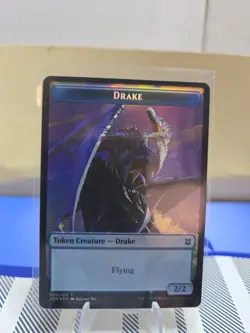 MTG Zendikar Rising FULL ART FOIL Double Token PLANT (008) DRAKE (005) M/NM - Image 4