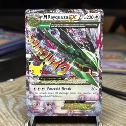 M Rayquaza EX Celebrations Classic 76/108 Holo Base Set Pokemon Card 2021 NM - Image 1