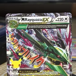 M Rayquaza EX Celebrations Classic 76/108 Holo Base Set Pokemon Card 2021 NM - Image 2