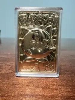 Pokemon Burger King 1999 23K Gold Plated Jigglypuff Trading Card Limited Edition - Image 1