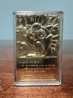Pokemon Burger King 1999 23K Gold Plated Jigglypuff Trading Card Limited Edition - Image 2