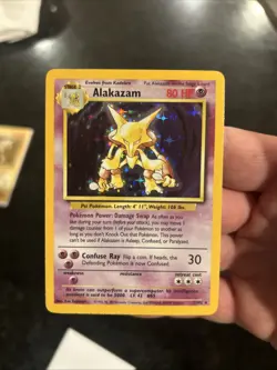 Pokemon Card 1999 TCG WOTC Base Set Alakazam 1/102 Holo Rare Unlimited - Image 1