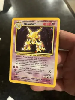 Pokemon Card 1999 TCG WOTC Base Set Alakazam 1/102 Holo Rare Unlimited - Image 4