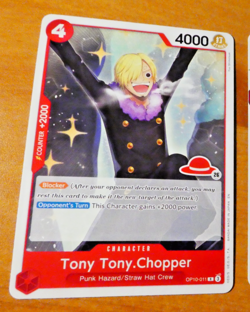 ONE PIECE ENGLISH CARD GAME CARTE LD01 PROMO N°26 SANJI OP10-011 EN MINT - Image 1