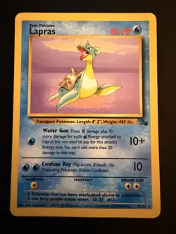 Pokemon TCG Lapras Fossil 25/62 Regular Rare Card - Image 1
