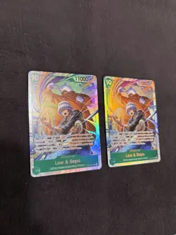 Law & Bepo ST24-004 SR ONE PIECE Tcg Card Game NM Green x2 - Image 2