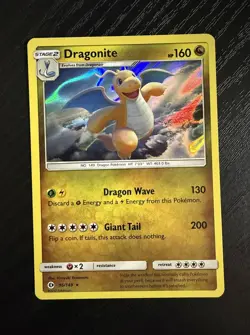 Pokemon Dragonite Holo Rare Card 96/149 SM Base Set - Image 1