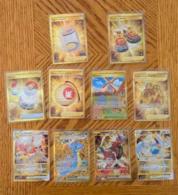 Pokemon TCG Gold Secret Rare Lot of 10 NM/M Hyper Rare Cards - Image 1