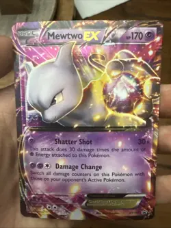 Pokemon TCG Mewtwo EX XY107 Promo Card MP Condition 2016 Holo Rare - Image 1