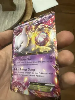 Pokemon TCG Mewtwo EX XY107 Promo Card MP Condition 2016 Holo Rare - Image 2