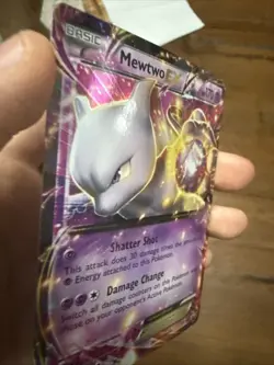 Pokemon TCG Mewtwo EX XY107 Promo Card MP Condition 2016 Holo Rare - Image 3