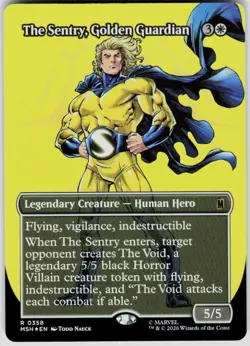 The Sentry Golden Guardian Borderless Foil 358 Marvel Super Heroes MTG - Image 1