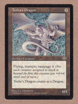 MTG - Teeka's Dragon - Mirage - Rare Fine/Very Fine - Single Card - Image 1