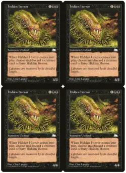 MTG Hidden Horror x4 Weatherlight Uncommon NM/LP Playset - Image 1