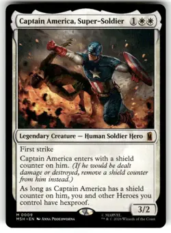 Captain America, Super-Soldier 9 Marvel Super Heroes Magic: The Gathering NM - Image 1