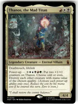 Thanos, the Mad Titan 233 Mythic Marvel Super Heroes Magic: The Gathering NM - Image 1
