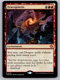 Dracogenesis 105 Mythic Tarkir: Dragonstorm Magic: The Gathering Foil Near Mint - Image 1