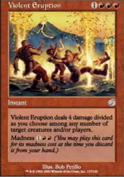 1x Violent Eruption - Foil Light Play, English Torment MTG Magic - Image 1