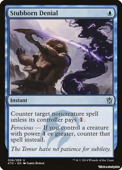 Stubborn Denial Khans of Tarkir KTK 56 Uncommon NM - Image 1