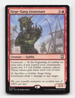 Siege-Gang Lieutenant Commander: Modern Horizons 3 #113 Rare - Image 1
