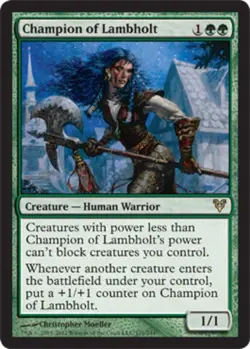 MTG Champion of Lambholt, Avacyn Restored, Heavily Played, English - Image 1