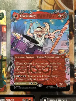 Gwen Stacy Miles Morales Eddie Brock Lot (Borderless) MTG Spider-Man Regular NM - Image 3