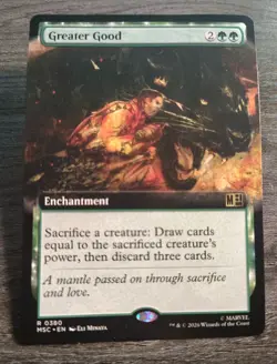 MTG Greater Good Extended Art (Commander: Marvel Super Heroes) SLIGHT DENT - Image 1