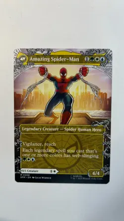 MTG Marvel Spider-Man Peter Parker Amazing Spider-Man #208 Borderless Mythic - Image 2