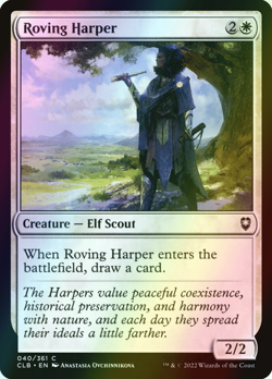 MTG Roving Harper Foil ** Commander Legends: Battle for Baldur's Gate ** English - Image 1