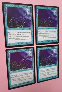 Magic the Gathering MTG Visions MAN-O-WAR X 4 LP/EX C 1997 Nice! - Image 2