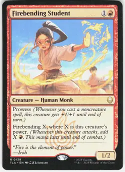 Firebending Student 139 Avatar: The Last Airbender Magic: The Gathering Foil NM - Image 1