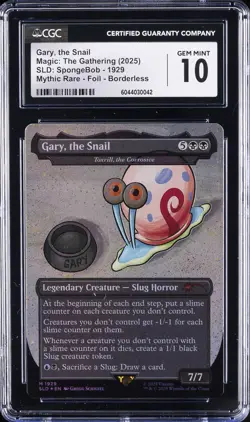 2025 MAGIC: THE GATHERING MYTHIC RARE FOIL BORDERLESS GARY, THE SNAIL CGC 10 - Image 1