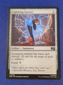 1x Lightning Greaves MTG - Commander: Marvel Super Heroes - NM-Mint - Image 1