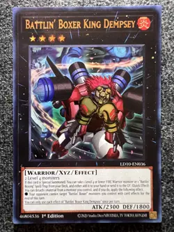 Yugioh Battlin' Boxer King Dempsey LD10-EN036 Ultra Rare 1st Edition NM - Image 1