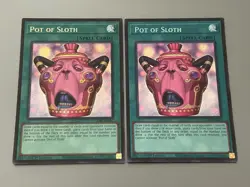 Yugioh x2 Pot of Sloth CORI - EN061 1st Edition Secret Rare Near Mint - Image 1