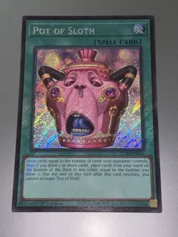 Yugioh x2 Pot of Sloth CORI - EN061 1st Edition Secret Rare Near Mint - Image 3