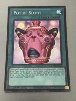 Yugioh x2 Pot of Sloth CORI - EN061 1st Edition Secret Rare Near Mint - Image 5