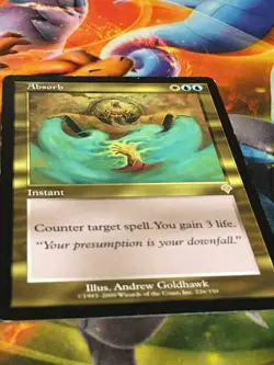 C6754 MTG MAGIC GATHERING INVASION ABSORB #226 HP RARE - Image 2