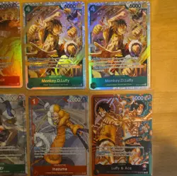 Bandai One Piece Card Game ST30 Foil Starter 8-Card Lot Luffy Ace Buggy NM! - Image 3