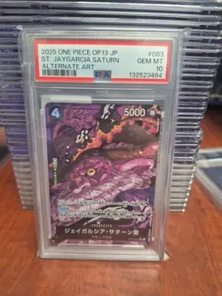 One Piece Carrying On His Will St Jaygarcia Saturn OP13-083 Alt Art PSA 10 (JP) - Image 1
