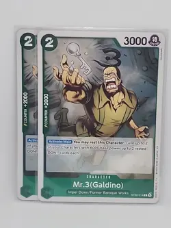 Bandai One Piece TCG Mr. 3 (Galdino) ST30-014 English Green x2 - Image 1