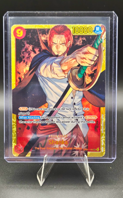 One Piece CCG Shanks OP01-120 Romance Dawn Secret Rare Holo Alt Art EN - Image 1